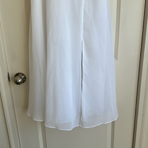Azazie Clarissa White Midi Dress - Picture 4 of 6